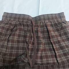 【四季の森フォレオ周辺】studio CLIP チェック イージーパンツ 綿100 フリーサイズ 未使用の画像