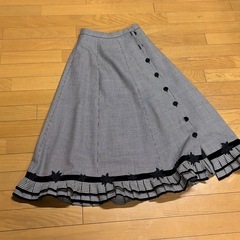 美品　ノンノンドール　non non dorl ムッシュ榊　ロングスカート　白黒の画像