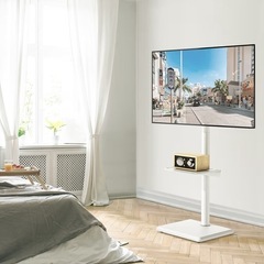 テレビスタンド、テレビ台ホワイトの画像