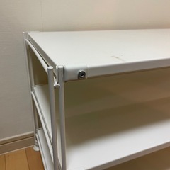 オープンシェルフ　ホワイト　収納棚　の画像