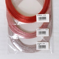 【新品・未使用】飯田水引 90㎝ 30本×6色（緑、赤2、金、ピンク2）の画像