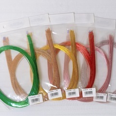【新品・未使用】飯田水引 90㎝ 30本×6色（緑、赤2、金、ピンク2）の画像