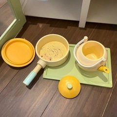 マザーガーデン 木製おままごと 野いちご グリルキッチン 差し上げます（要補修）の画像