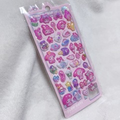ボンボンドロップシール　 立体シール ぷくぷくシール サンリオ  マイメロ　3D うるちゅるポップシールの画像