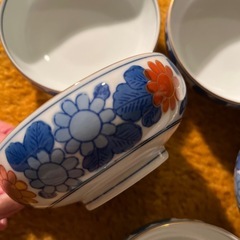 新品　昭和レトロ西山小皿5枚セット　花柄の画像