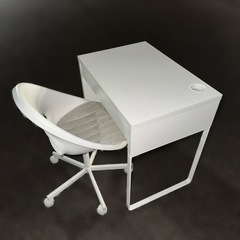 IKEA🇸🇪デスク・チェアセット 引き出し付き キャスター付きの画像
