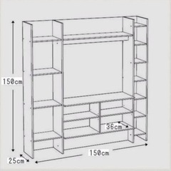 IKEA MAVAS ブラック TVボードの画像