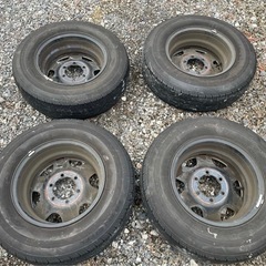 ハイエース　スチール ホイール 4本　195/80R15 107/105N LT ブリジストン　エコピアの画像