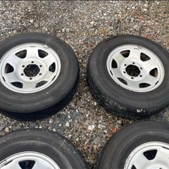 ハイエース　スチール ホイール 4本　195/80R15 107/105N LT ブリジストン　エコピアの画像