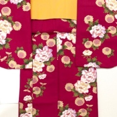 リユース 卒業式袴 5点セット 二尺袖68 袴91の画像