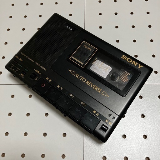 昭和レトロSONYカセットプレーヤーTCM-1000A超レア、現状品、ジャンク品