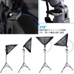 FOSITAN ソフトボックス 写真照明用セット【純白CFL電球×4】の画像