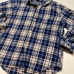 GapKids 長袖チェックシャツ　110cmの画像