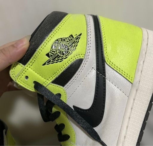 Nike Air Jordan 1 ホワイト/ライムグリーン UK 7