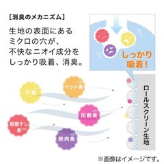 遮光・消臭ロールスクリーン(DS2 GY 130X220) 2本セットの画像