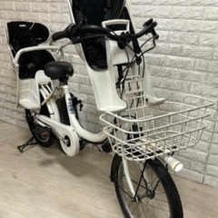 美品🌸室内保管🌈バッテリー最高レベル🌼ブリヂストンビッケ2⚪️子供乗せ電動自転車ホワイト23の画像