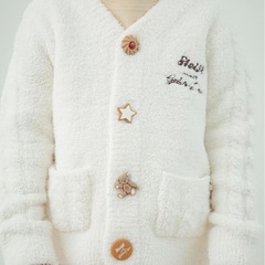 gelato pique(ジェラート ピケ)【kids】パウダージャガードカーディガン 
Steiffシリーズ　の画像