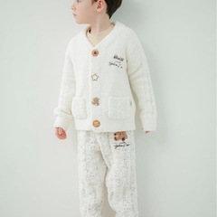 gelato pique(ジェラート ピケ)【kids】パウダージャガードカーディガン 
Steiffシリーズ　の画像