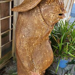 かわいいたぬきの置物の画像