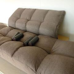 2-1　未使用/新品　ソファー 2人掛け リクライニング ひじ掛け ローソファ フロアソファ コンパクト ファブリック ソファの画像