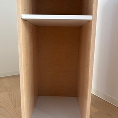 棚　2段　白・木目　無料の画像