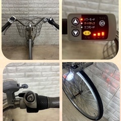 💖✨即乗OK‼️✨ 🉐🌸お買い得🌸美品🌸室内保管🌸 🌈パナソニック 電動アシスト自転車🌈 ViVi ✨シルバー✨26インチ23の画像