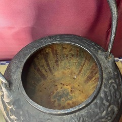 鉄瓶　唐草模様　水漏れ無し　滲み無し　茶道具　の画像
