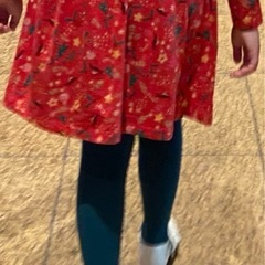 ヨーロッパのクリスマス柄のワンピースの画像