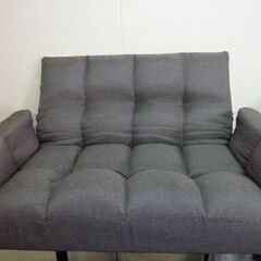 23-1　※取引中/売約済***********　　　　　　処分超特価　訳ありアウトレット　未使用/新品　ソファー 2人掛け リクライニング ひじ掛け ローソファ フロアソファ コンパクト ファブリック ソファの画像