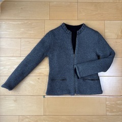 et vous リバーシブル　アウター　ノーカラージャケット　ジャンパーの画像