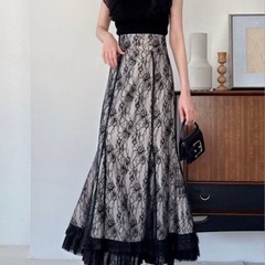 GRL ラメレースチュールマーメイドスカート[tw1196]の画像