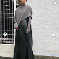 美品　&g'aime アンジェム ケープ レイヤード ニットの画像