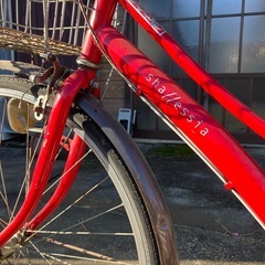 自転車（赤色）の画像