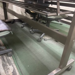 〈2月中引き取り希望〉オフィス会議テーブル 長机 折りたたみ コマあり　※配送は別途有料で可の画像