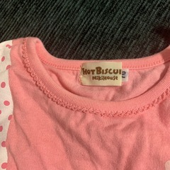 ミキハウス ホットビスケッツ サスペンダー風Tシャツ 70サイズの画像