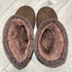 光るムートンブーツ　ブラウン　16cmの画像