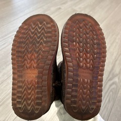 光るムートンブーツ　ブラウン　16cmの画像