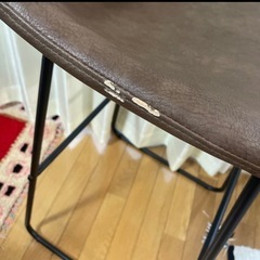 カウンターチェア　ブラウン　カジュアルの画像