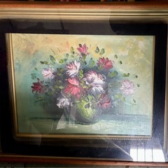 油絵　生花の画像