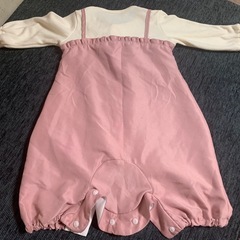 ピンクロンパース 60-70サイズの画像