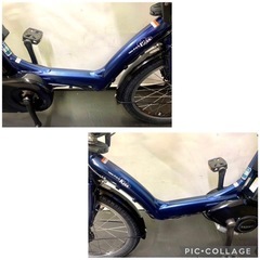 1年保証 ヤマハ　パスキッス　20インチ　3人乗り　紺色　電動アシスト自転車の画像