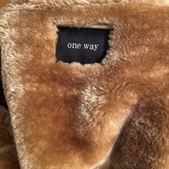 ☆one wayムートンコート フード付き フェイクムートン ボアコートの画像