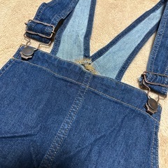 GU サロペット（オーバーオール）S ダークブルー フリンジ裾の画像