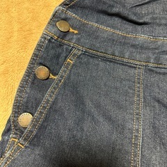 GU サロペット（オーバーオール）S ダークブルー フリンジ裾の画像
