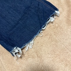 GU サロペット（オーバーオール）S ダークブルー フリンジ裾の画像