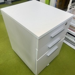 デスクワゴン 3段 鍵付きの画像