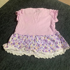 ミキハウス フラワープリント 半袖ワンピース 70の画像