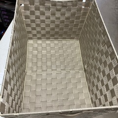 I2512-595 収納ボックス ベージュ 中古の画像