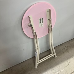 I2512-596 テーブル&チェアセット ピンク 折りたたみ 中古の画像