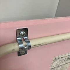 I2512-596 テーブル&チェアセット ピンク 折りたたみ 中古の画像